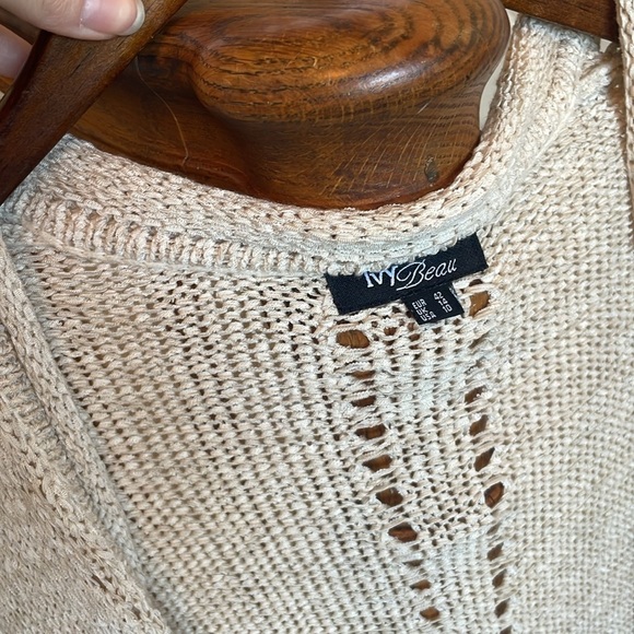 Ivy Beau Boho Crochet Open Knit Maxi Cardigan - Picture 3 of 12